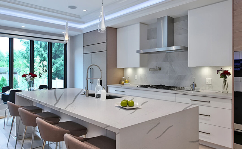 calacatta montreal quartz on countertop